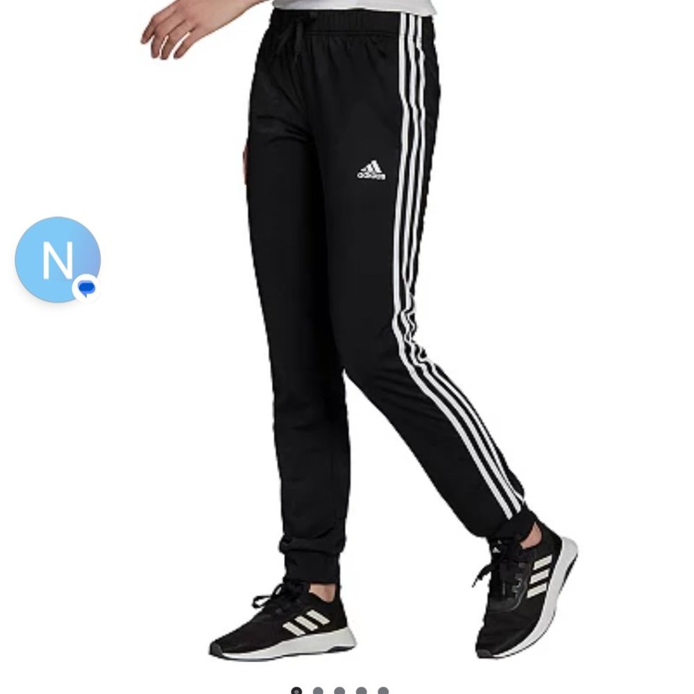 -Adidas  Xs black/white stripe. Nwt!